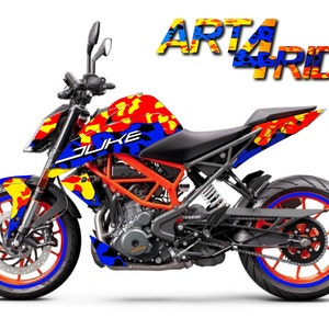 KTM Duke Complete Graphics Decals Stickers KIT 125 200 390 (2017 2018 2019 2020 2021 2022)
