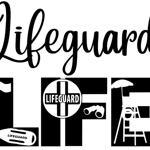 Lifeguard SVG Bundle Cut File With Red Life Guard Sign Digital Etsy