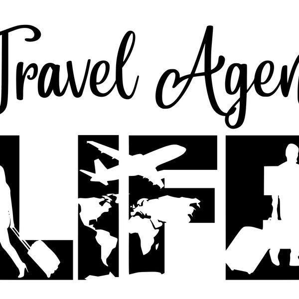 Travel Agent Holiday LIFE SVG Cutting Cut File for the Cricut