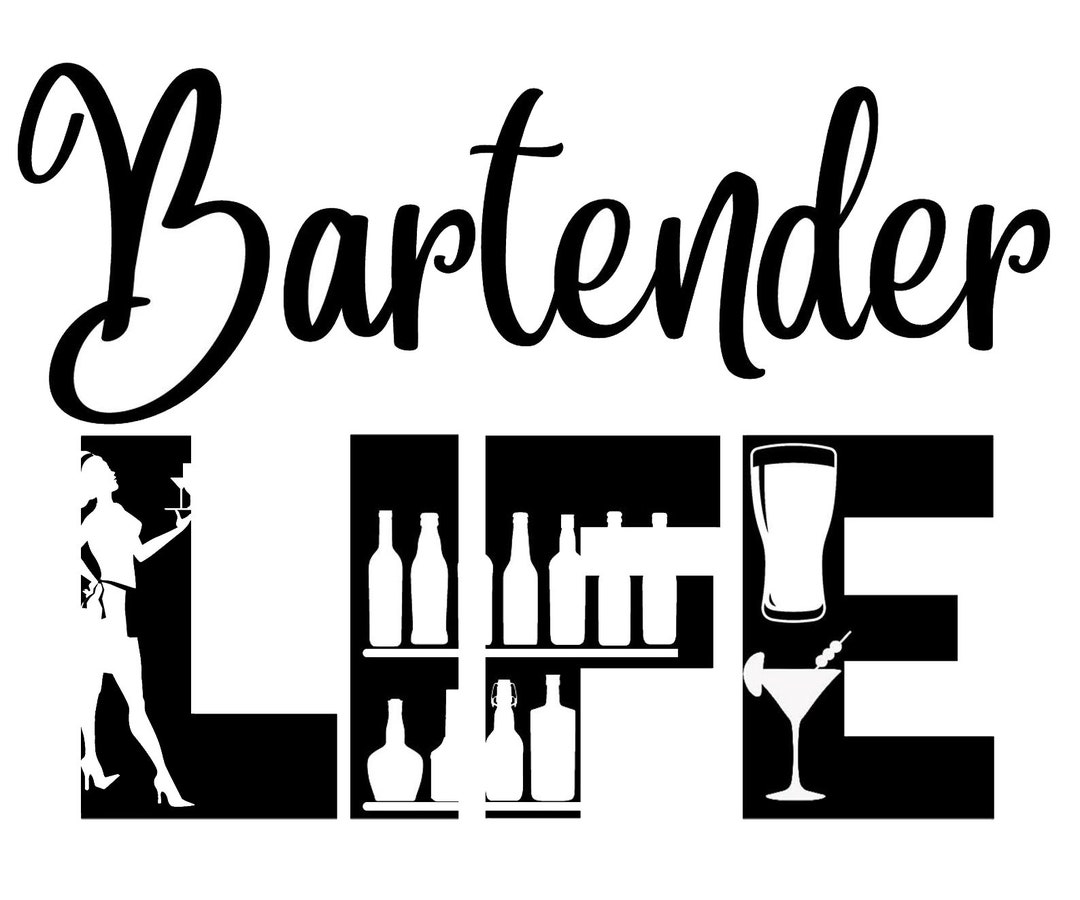 Female Bartender LIFE SVG Cutting Cut File for the Cricut Etsy