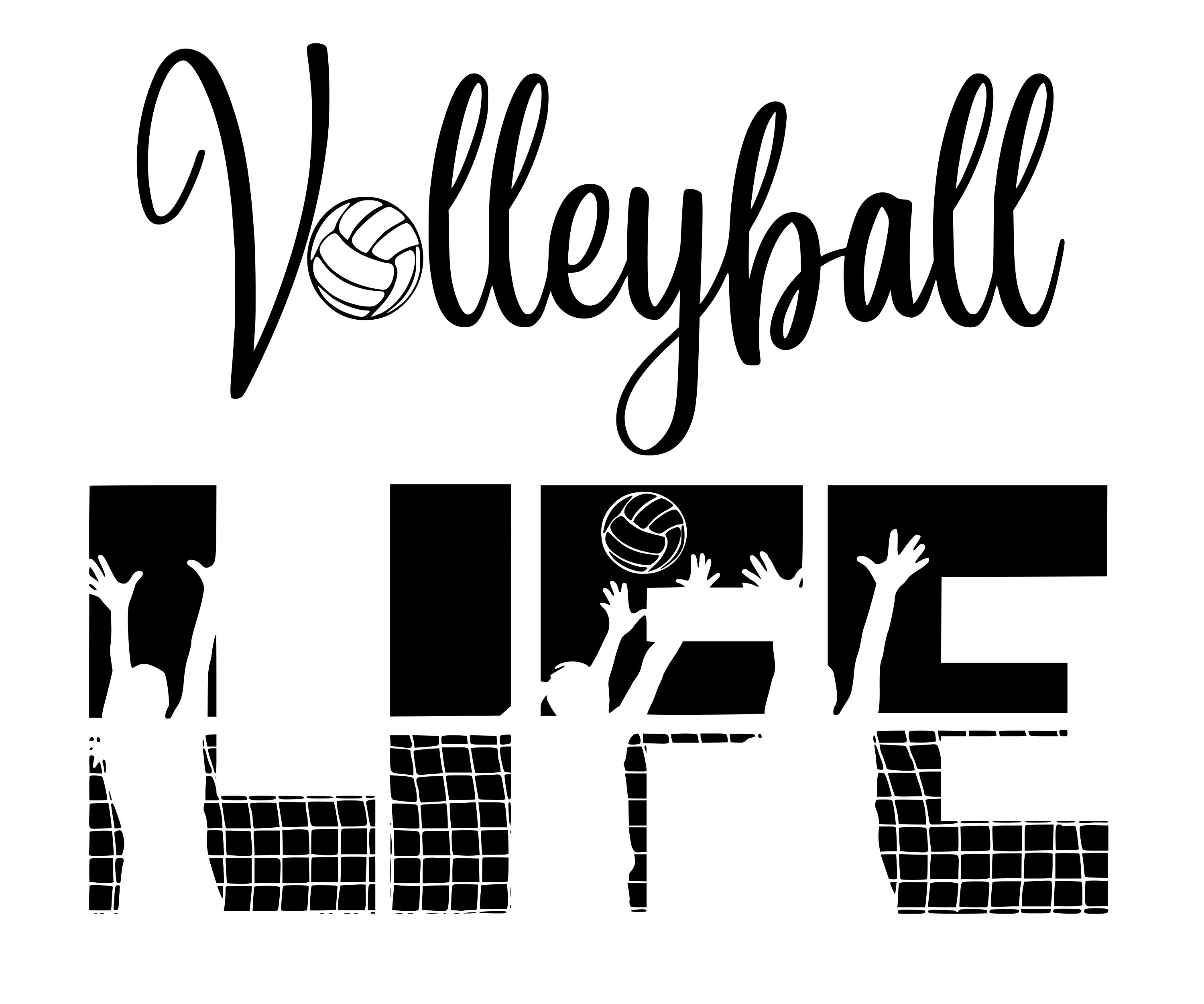 Volleyball LIFE SVG Cutting Cut File for the Cricut Etsy