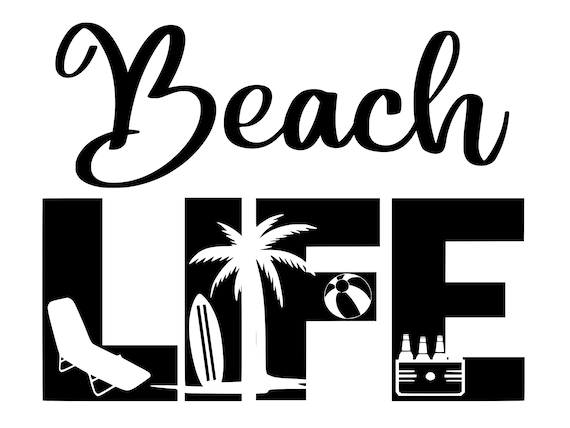 Beach LIFE SVG Cutting Cut File for the Cricut | Etsy
