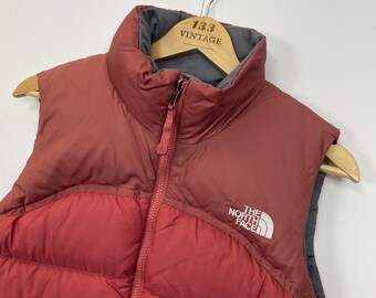 North Face Red Gilet S - Etsy
