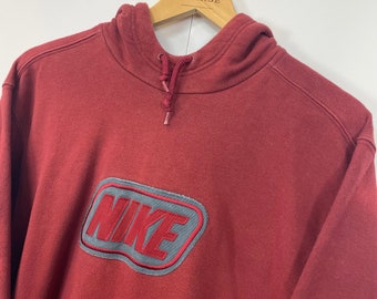 Red Nike Hoodie Etsy