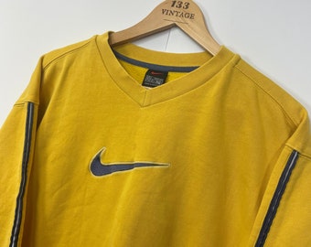 vintage nike sweater yellow