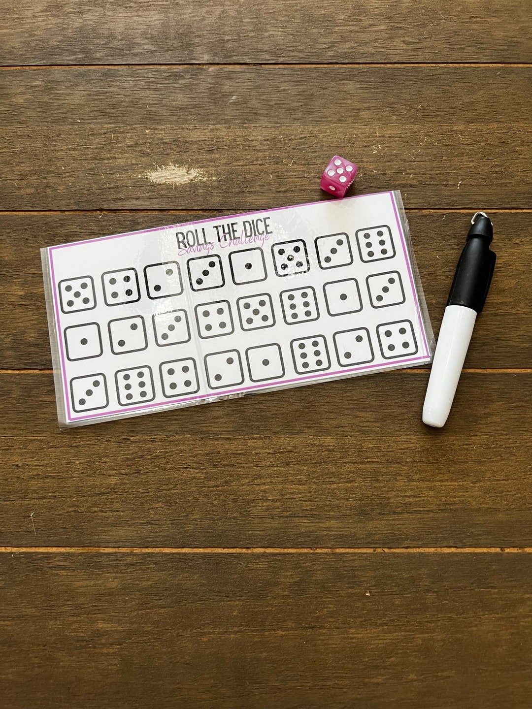 Roll the Dice Savings Challengesavings Challengefun Etsy