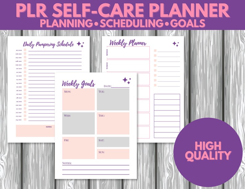 PLR Self Care Planner Printable Self Care Journal Downloadable - Etsy ...