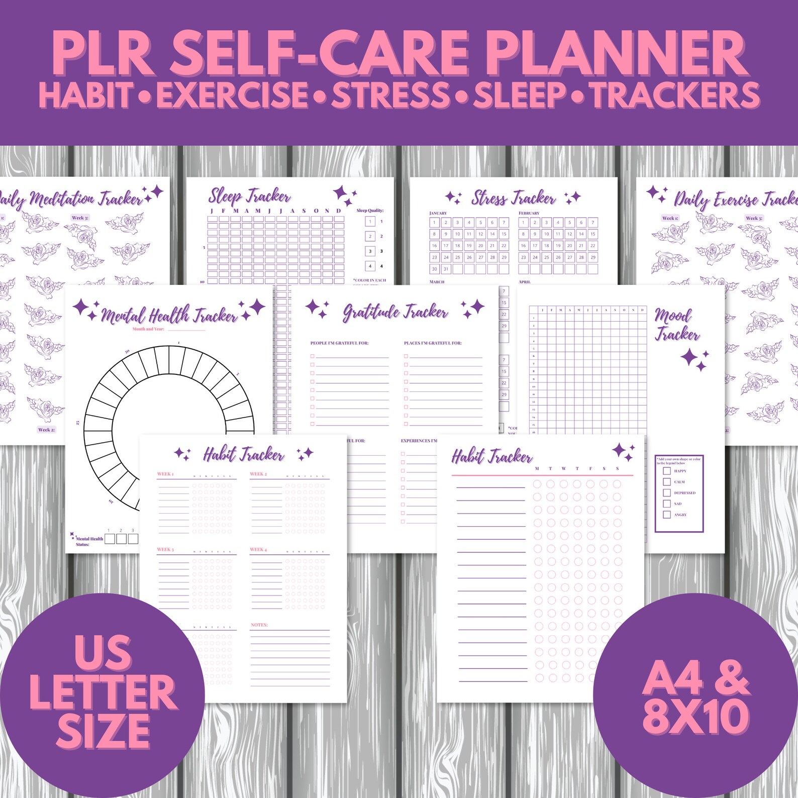 PLR Self Care Planner Printable Self Care Journal Downloadable Self ...