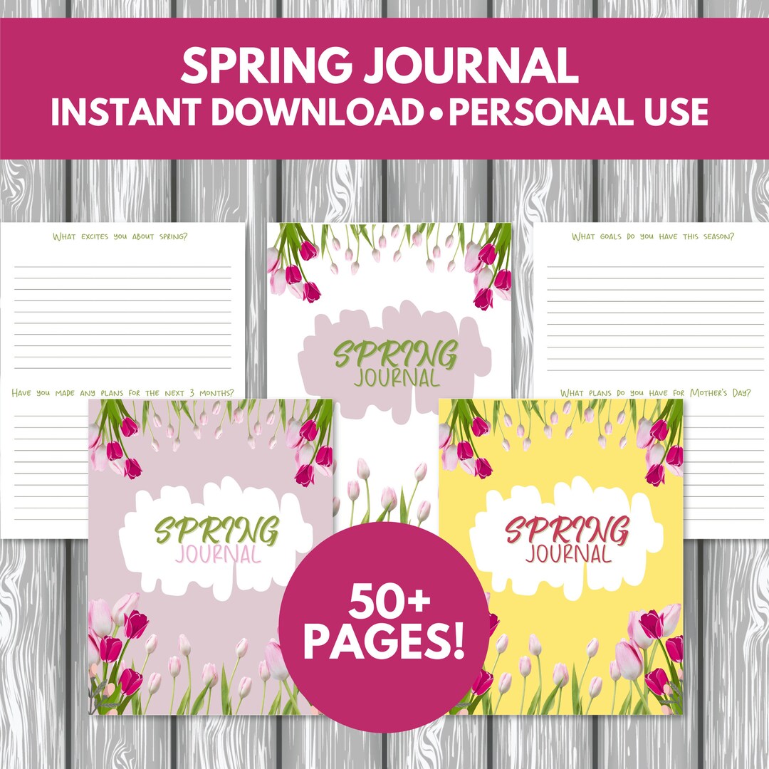 Spring Reflections, Manifestations, and Intentions Journal- Printable ...