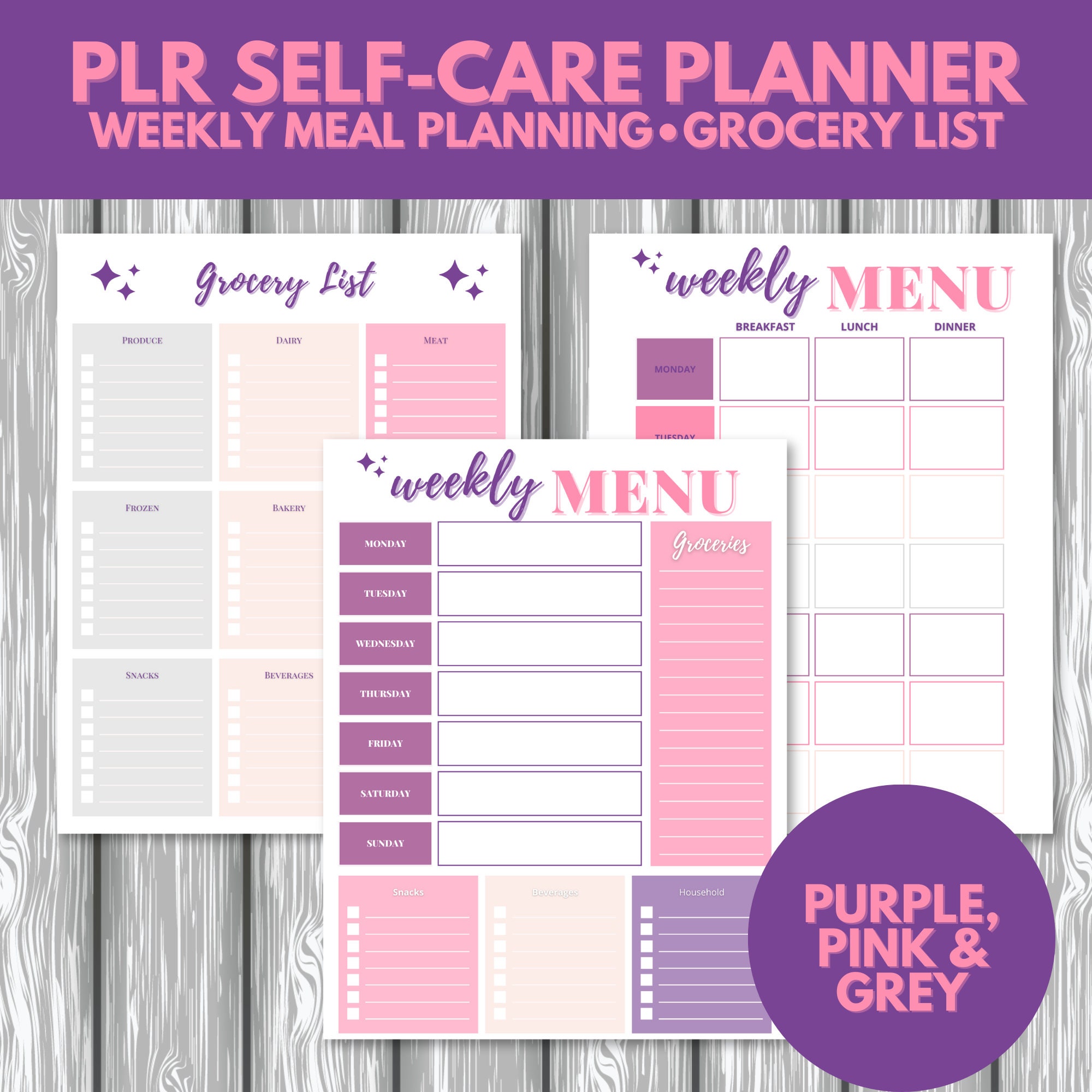 PLR Self Care Planner Printable Self Care Journal Downloadable Self ...