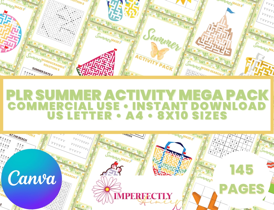 PLR Summer Activity Mega Pack Printable Summer Word Search - Etsy