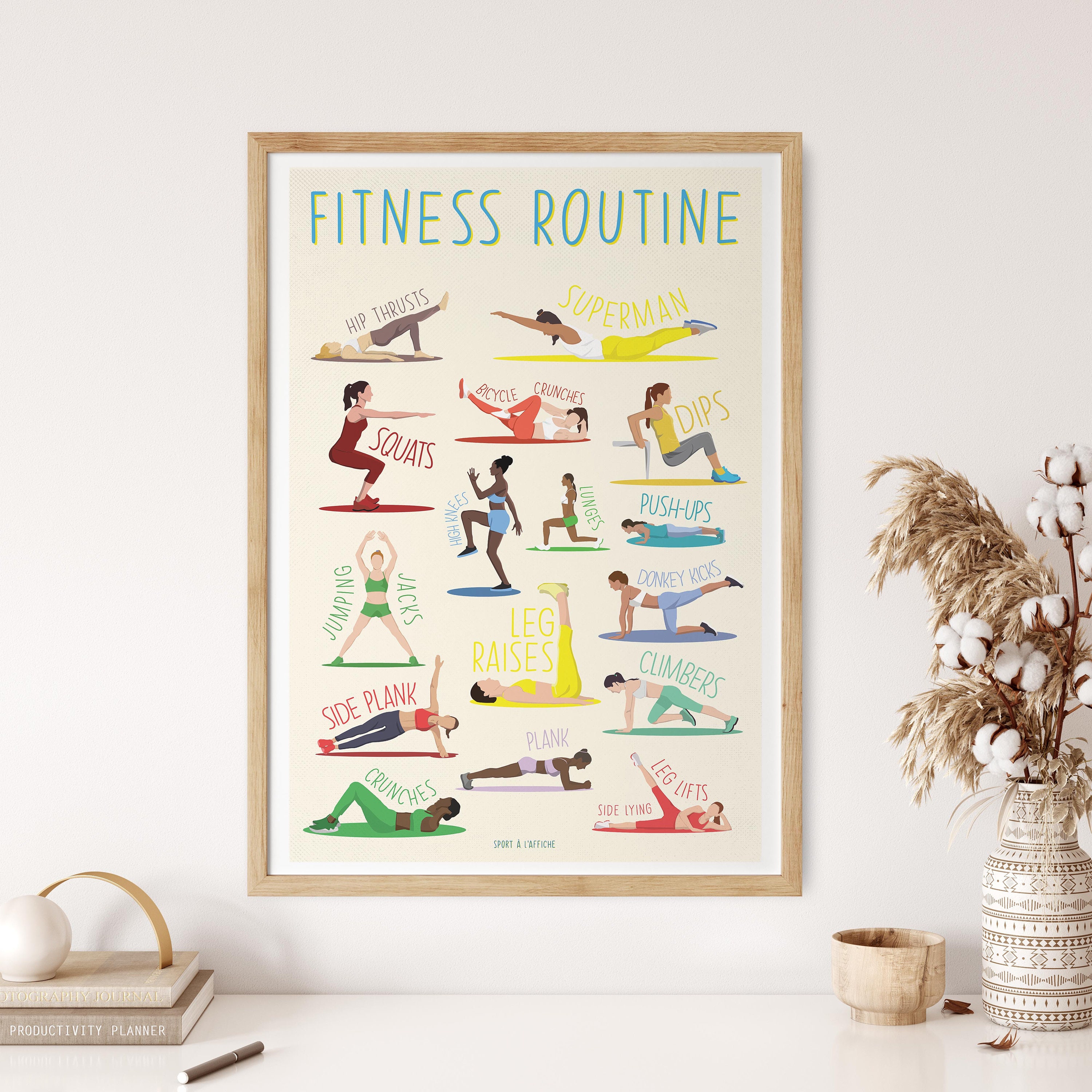 Affiche Fitness | Exercices Routine Fitness