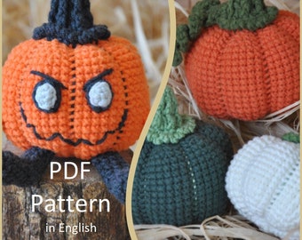 Pumpkin Monster amigurumi crochet pattern, PDF pattern for Halloween
