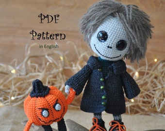 Ziggy der gruselige Kumpel, Kürbisstein und Kürbisse Amigurumi Häkelanleitungen, 2 PDF-Dateien für Halloween
