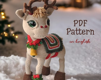 Jinglehoof Reindeer Crochet Pattern | Christmas Amigurumi PDF | Holiday Deer Decoration