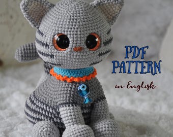Pepper and Friends - Purr-fect Yarn Kitty Wzór Szydełkowy | Łatwy Kot Amigurumi do Szycia z Niską Szydełką w PDF