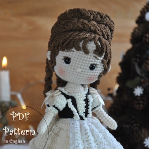 PDF Pattern, Empress Elisabeth, Sisi in Hungarian dress amigurumi crochet pattern