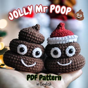 Decorazioni natalizie "Jolly Mr. Poop": divertenti, portafortuna e adorabili! (schema all'uncinetto in PDF)