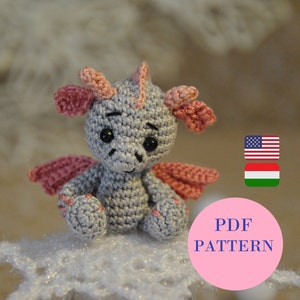 Bubble the Little Dragon – Cute 5 cm Amigurumi Crochet Pattern PDF – Step-by-Step Tutorial for Beginners & Intermediate Crocheters