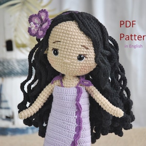 PDF pattern, Kailani in summer outfit collection amigurumi crochet pattern