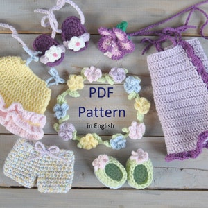 Summer outfit pattern for dolls , PDF pattern
