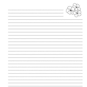 Flower Diary Printable Pages