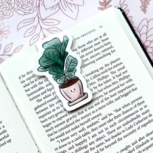Laminated Magnetic Fiddle Leaf Fig Plant Bookmark, plant mom gift