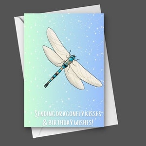 Funny Birthday card | Dragonfly birthday greeting card | bug lover card