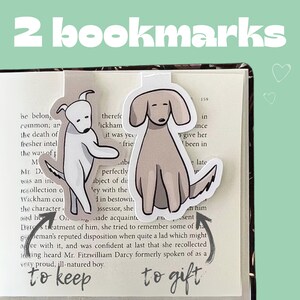Magnetic bookmarks, set of 2 dogs
