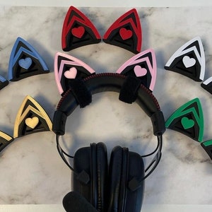 Cat Ears for Headphones, Twitch Streaming Props, Cosplay Neko Headset Accessories, Headphones Accessories,