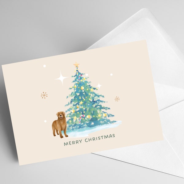 Holiday Card - Golden Retriever Christmas