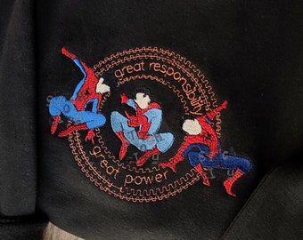 Embroidered Trio Comic Characters embroidered Sweatshirt, embroidered Hoodie, embroidered T-shirt,