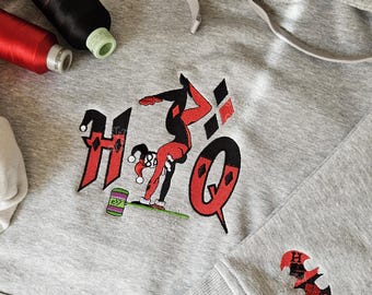 Gepersonaliseerde geborduurde geïnspireerde komische pure chaos met hakken Geborduurd sweatshirt met personages, geborduurde hoodie, geborduurd