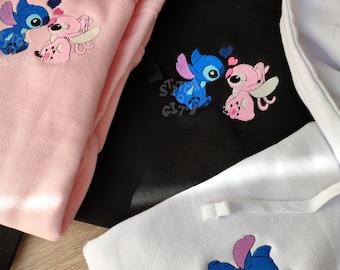 Embroidered Cartoon Couple Sweatshirt, Hoodie, or Tee