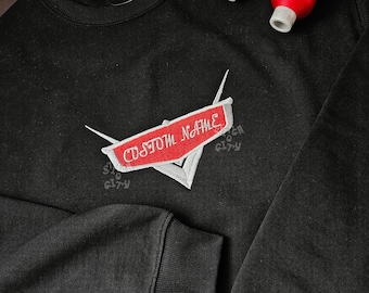 Embroidered Custom with personalized Car logo Characters embroidered Sweatshirt, embroidered Hoodie, Personalized Sweatshirt,alentine's Day