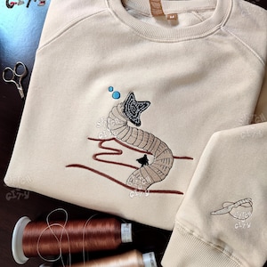 Embroidered Desert Characters embroidered Sweatshirt, embroidered Hoodie