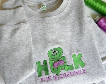 Embroidered Incredible Comic Characters embroidered Sweatshirt, embroidered Hoodie