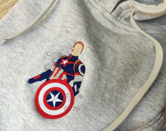 Embroidered Comic Characters embroidered Sweatshirt, embroidered Hoodie, embroidered T-shirt, Love Gifts, Valentine's day gift, couple love