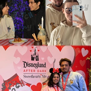 Embroidered Lovely Droid Couple Character embroidered Sweatshirt, embroidered Couple Hoodie, Personalized Couple Sweatshirt, Valentine's Day image 3