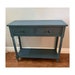 Farmhouse entryway console table with drawers and storage 