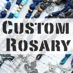 Custom 5 Decade Paracord Rosary | Sanctus Servo | Handmade Catholic Paracord Rosaries