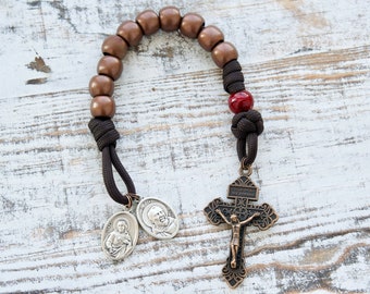 St. Padre Pio's Intercession Pocket Rosary - Single Decade