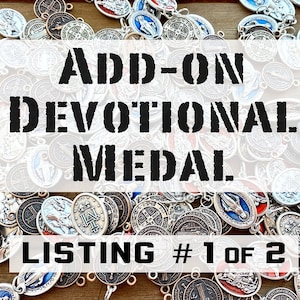 Add-on Devotional Medal #1 - Catholic Patron Saint Medals, Add to Your Rosary