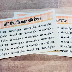 Planner Meal Plan Stickers