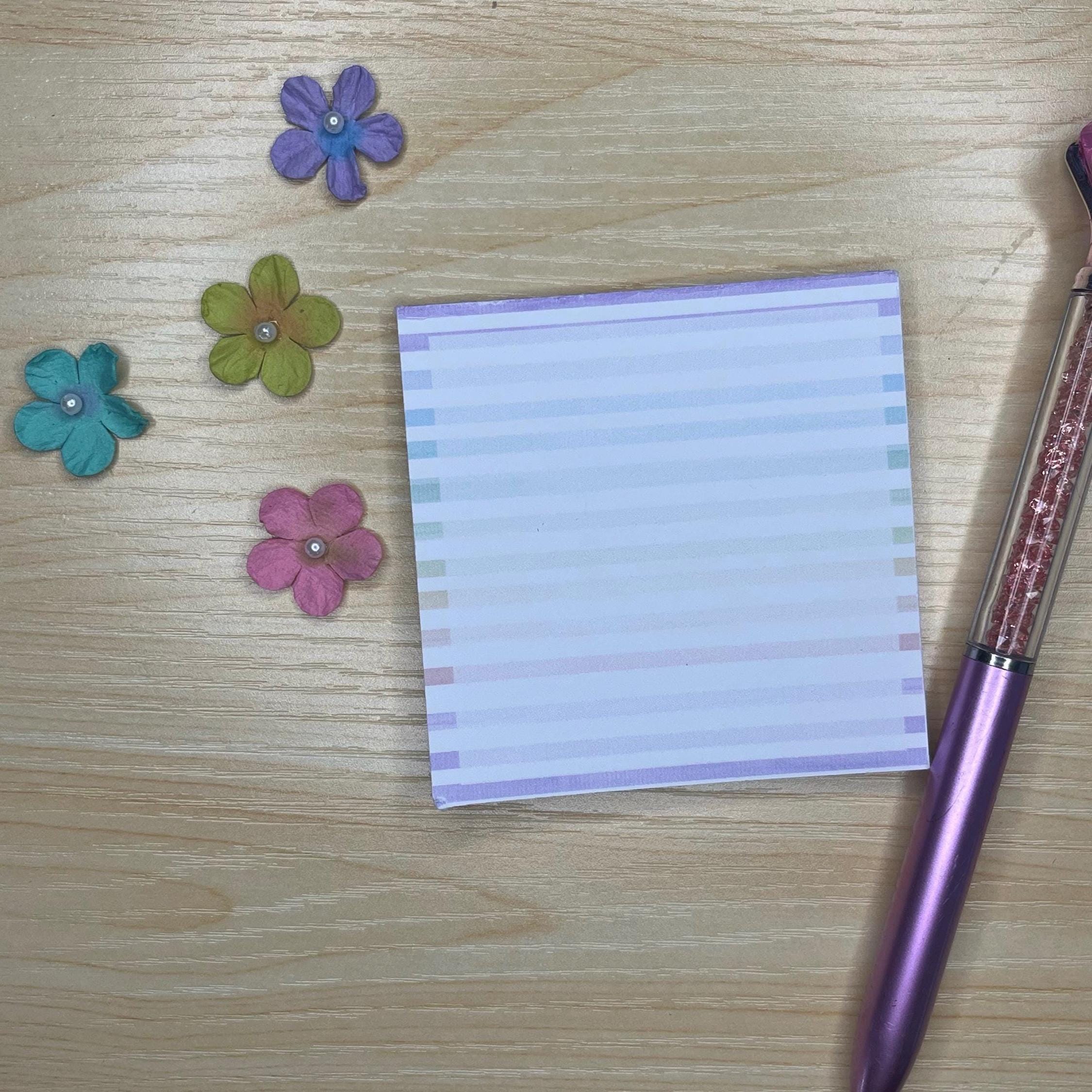 Rainbow Stripe Mini Notepad 3x3 - Etsy