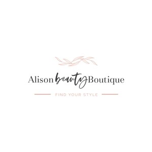 Modernes vorgefertigtes Logo mit Blumenmuster, persönliches elegantes handgeschriebenes Grafiklogo, Markenlogo von Beauty Boutique Blog, professionelles Logo