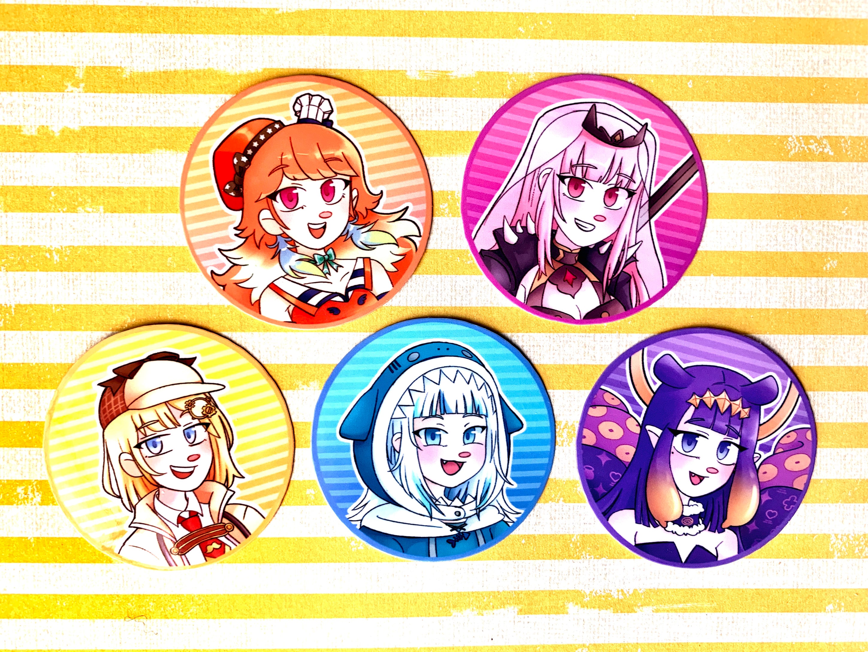 Hololive Myth Stickers Gura Ina Amelia Kiara Calli - Etsy Finland