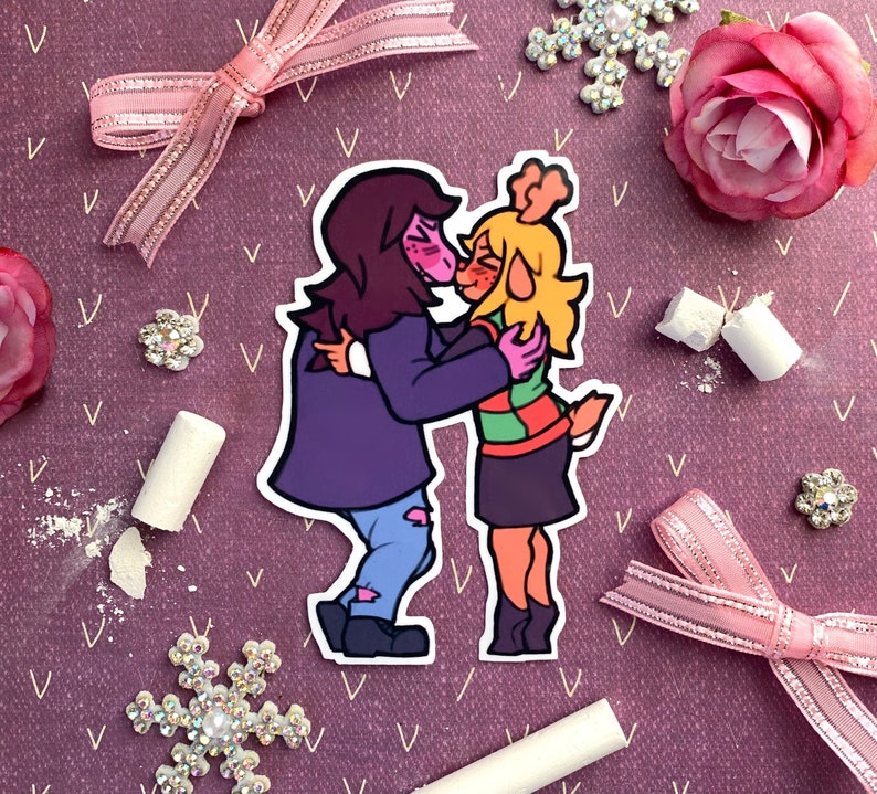 Suselle Boopin Snoots - Deltarune Vinyl Stickers (Susie & Noelle) 