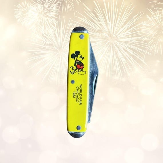 Vintage 1933 Mickey Mouse Pocket Knife Chicago World's Fair