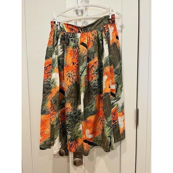 Vintage Plain Jane by Sweet Baby Jane Skirt – Abstract Leaf Print